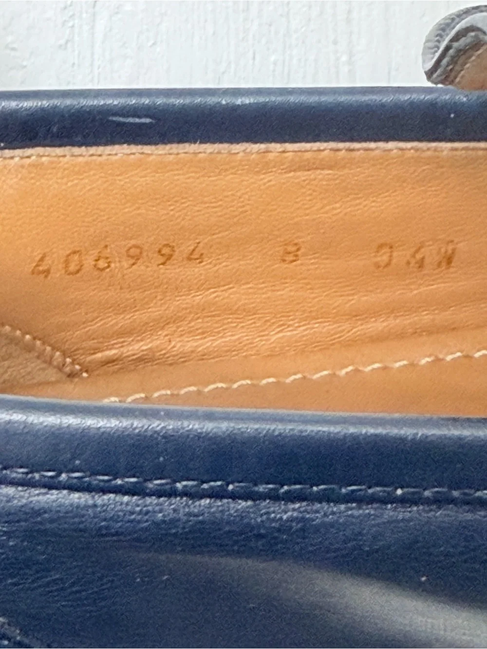 Gucci Jordaan Loafers Blue Leather Horse Bit Slip On 406994 Men 8 fits 10US Rare
